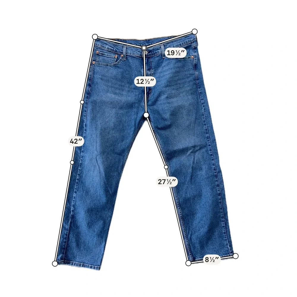 Levis 505 Regular Fit Mens Jeans Blue Medium Wash W40 L30 00505-2601